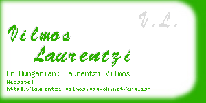 vilmos laurentzi business card